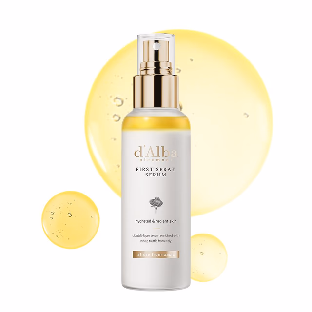 d'Alba Piedmont Italian White Truffle First Spray Serum, Vegan Skin Care, Hydrating Face Moisturizer, Glow Serum for Radiant Skin, Non Comedogenic, All In One Mist, Korean Skin Care - 100ml