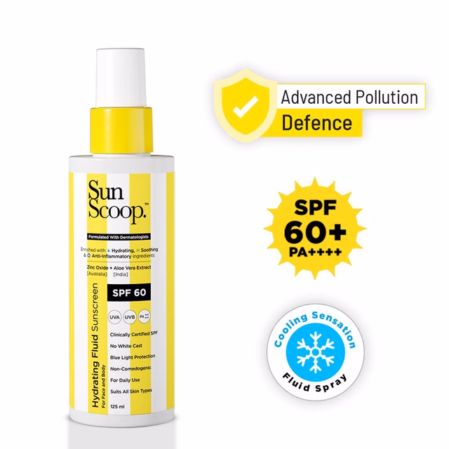 SunScoop Hydrating Face & Body Fluid Sunscreen Spray | 125ml