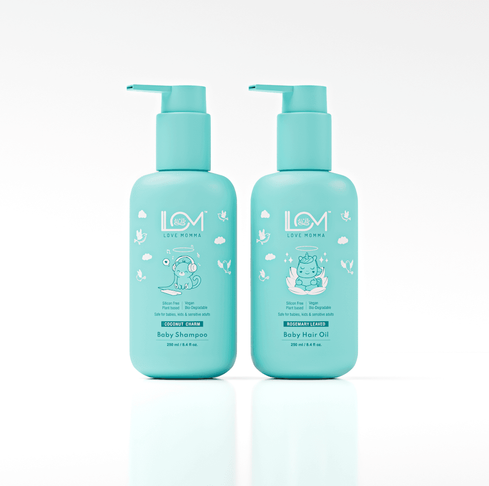 Love Momma’s Magic Bundle for Baby Hair Care (Includes Baby Hair Oil & Tear-Free Baby Shampoo)